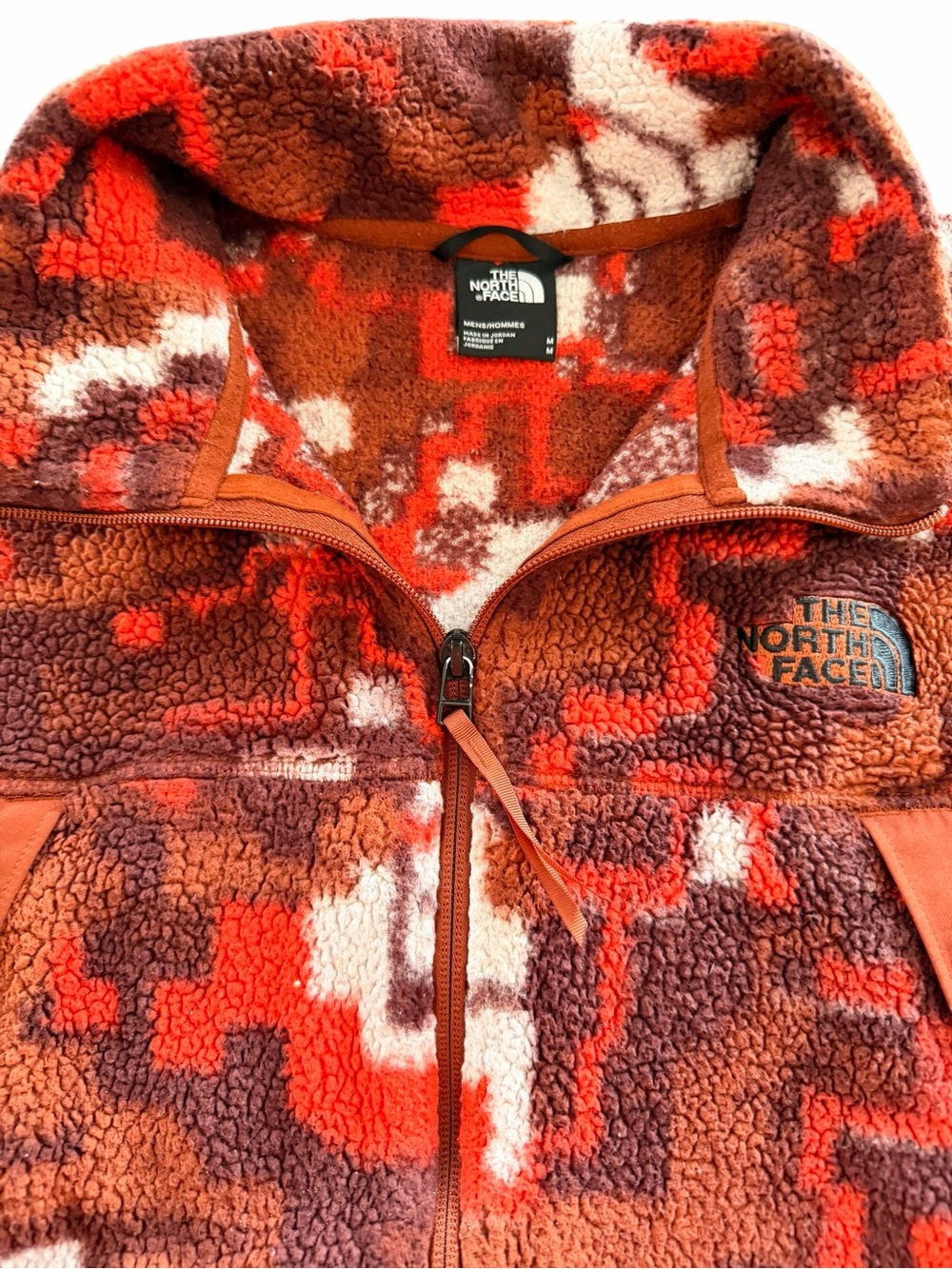 The North Face Printed Sherpa Fleece Jacket Men’s Medium Full Zip - Picture 3 of 5